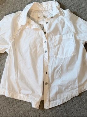 We The Free White Woman’s Button-Down Shirt with Pocket